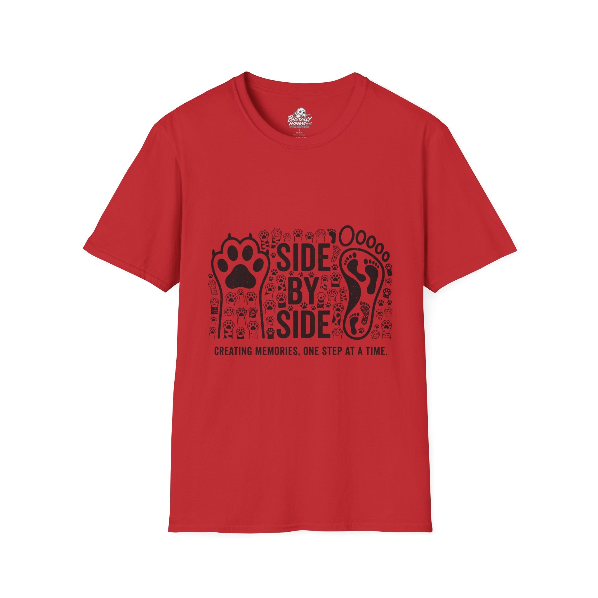 Creating Memories - Side By Side Paw Print Rebus T-Shirt | Brutally Honest Print