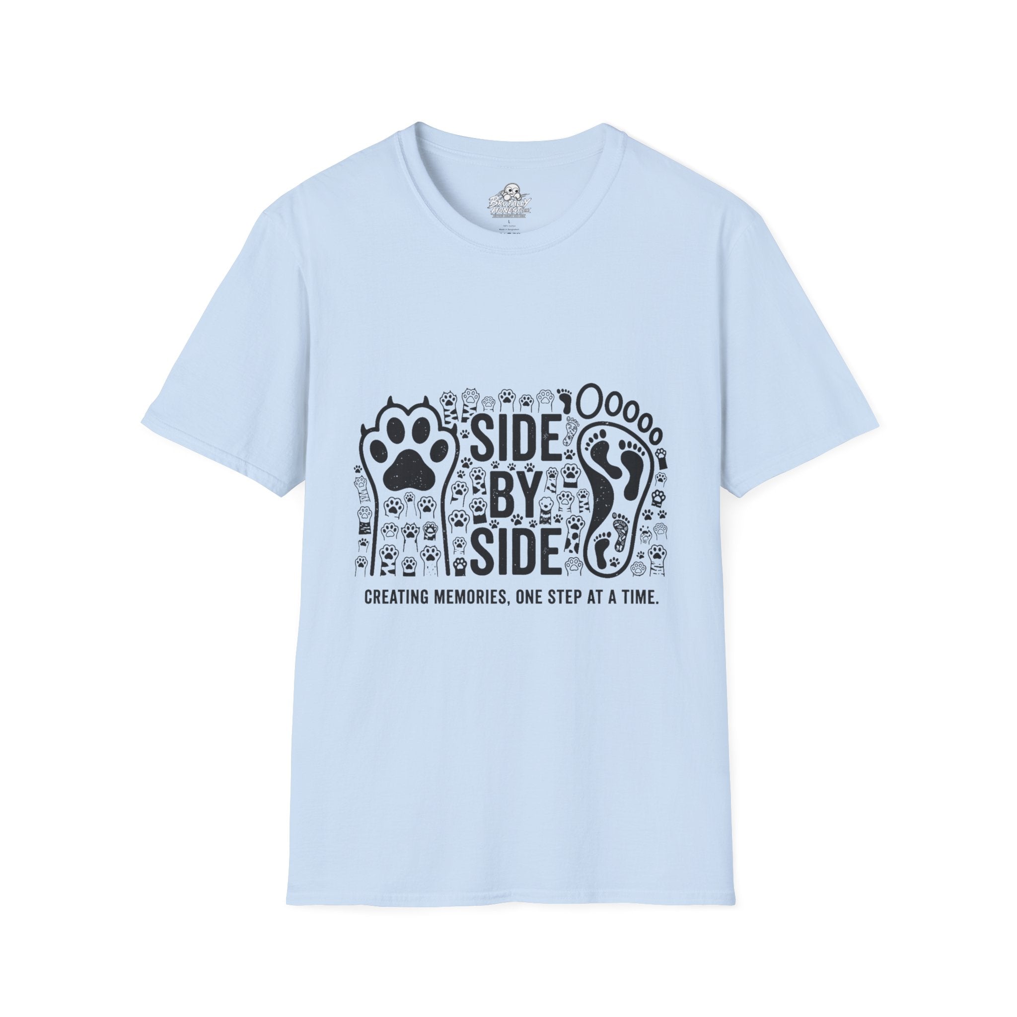 Creating Memories - Side By Side Paw Print Rebus T-Shirt | Brutally Honest Print
